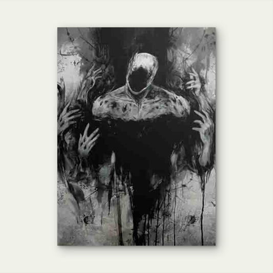 Minimalist Abstract Hand Palm Figure 60x90cm Metal Print Ready to Hang