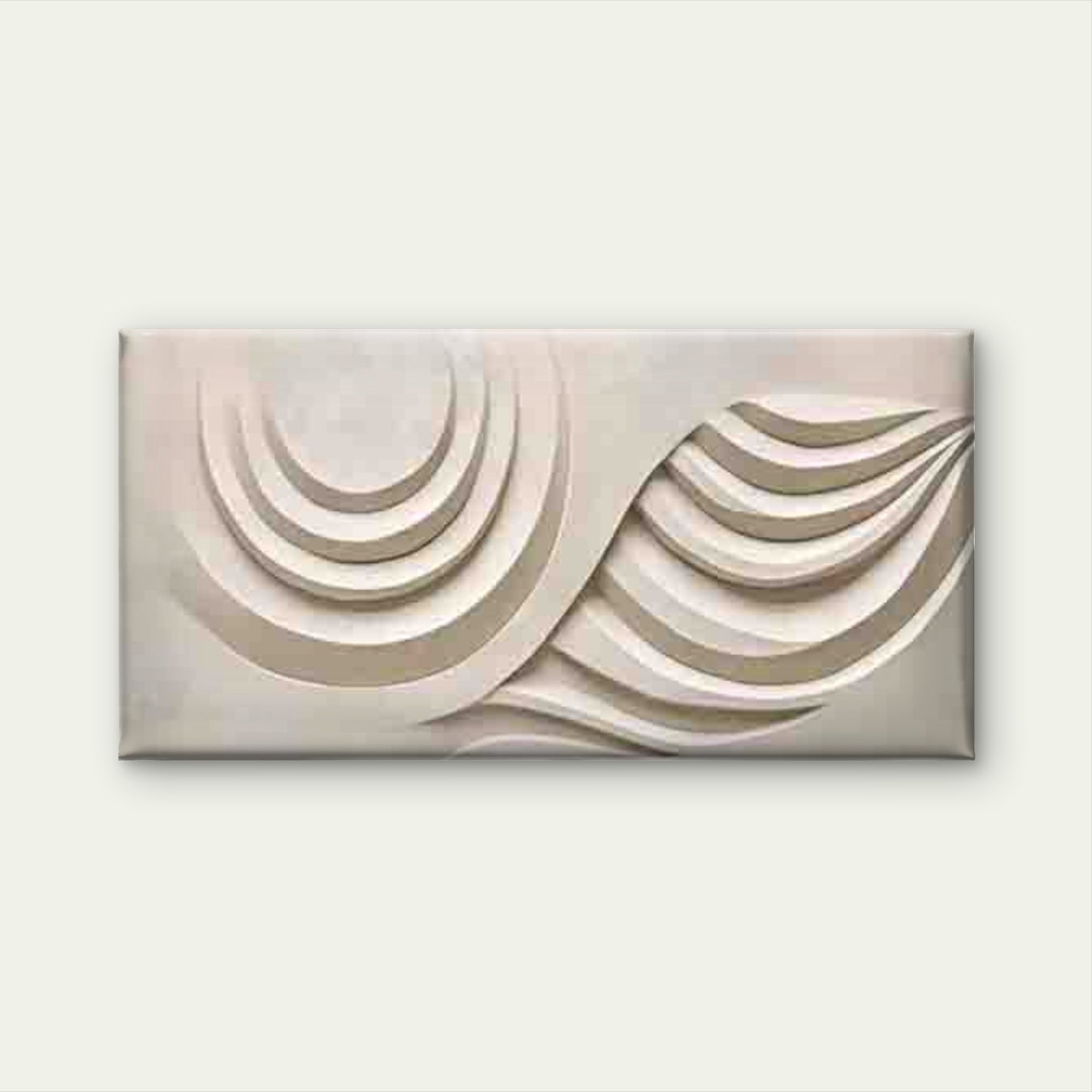 Curved Sculpture Abstract Paint Wall Art Canvas Office Home Room Framed 120x60cm