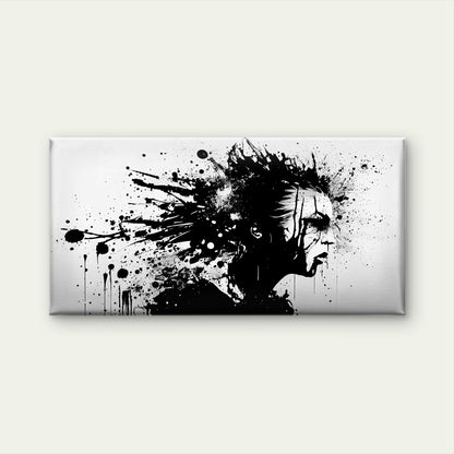 Paint Splatters Spray Abstract Wall Art Canvas Office Home Room Framed 120x60cm - Bella Home Decor