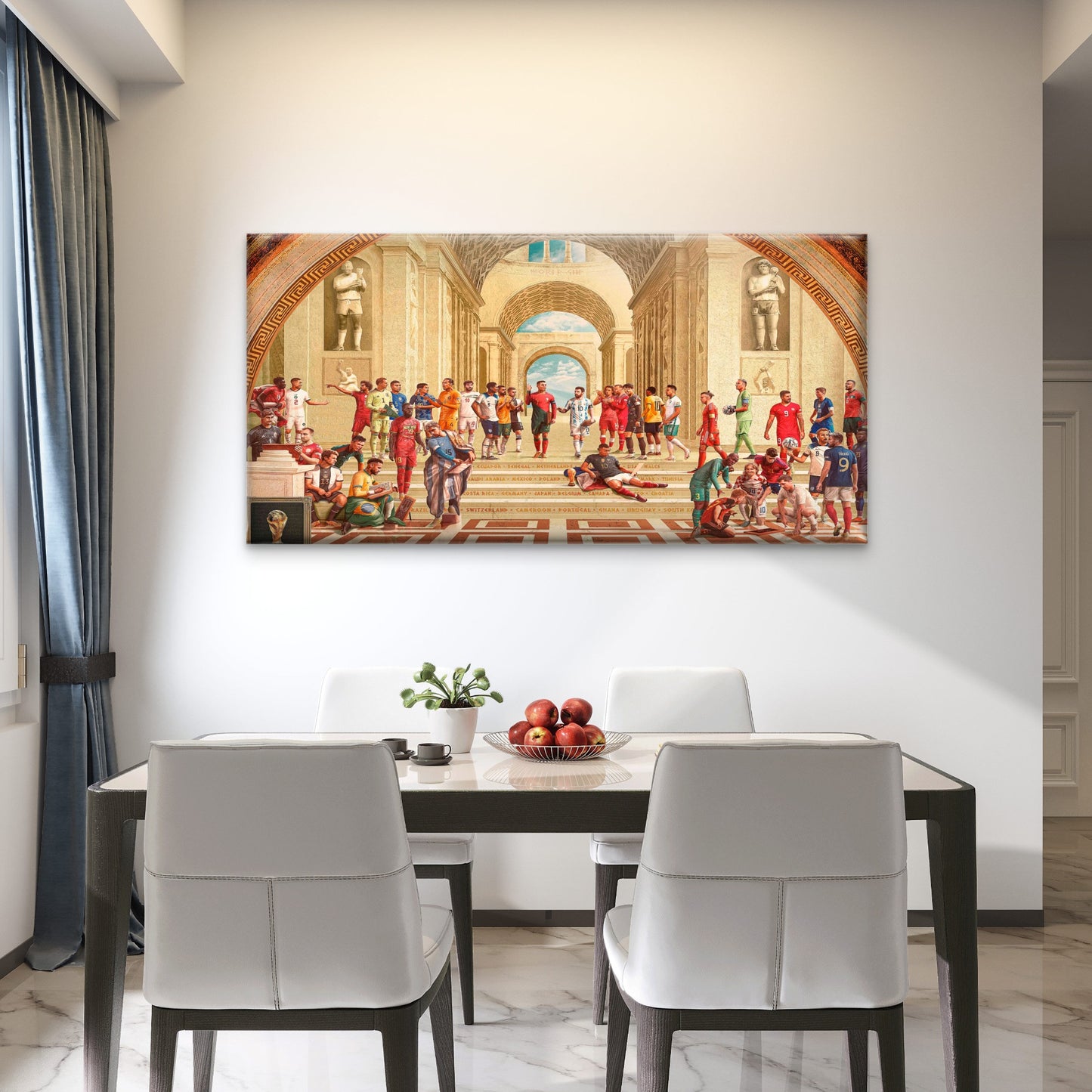 Grand Renaissance Athlete Wall Art Canvas Office Home Room Framed 120x60cm - Bella Home Decor