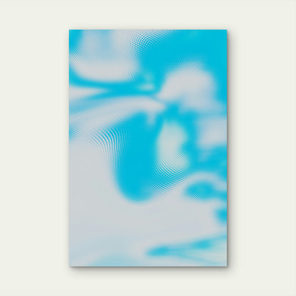 Abstract Featuring A Blue And White Pattern 40x60cm Metal Print Ready to Hang
