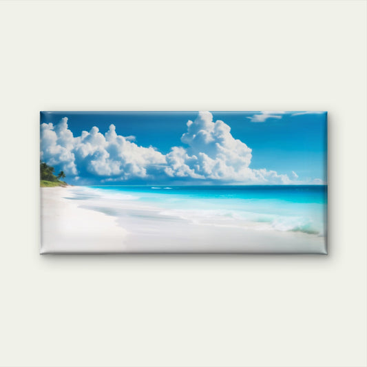 Maldives Tropical Beach Ocean Wall Art Canvas Office Home Framed 120x60cm