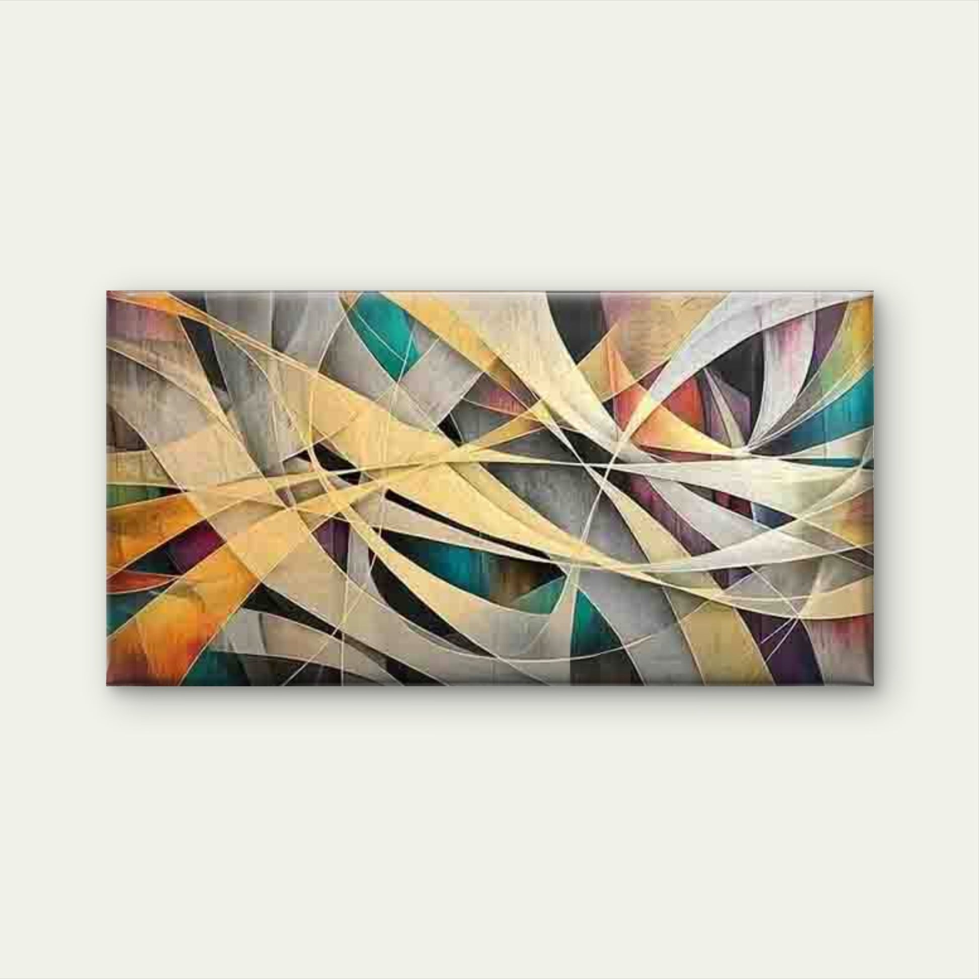 Featuring Geometric Shapes Wall Art Canvas Office Home Room Framed 120x60cm - Bella Home Decor