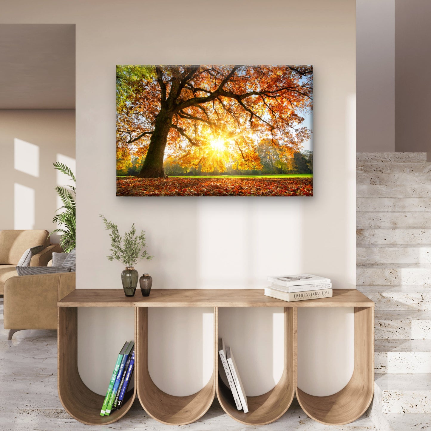 Autumn Tree with Sunshine Photograph Print 100% Australian Made - Bella Home Decor