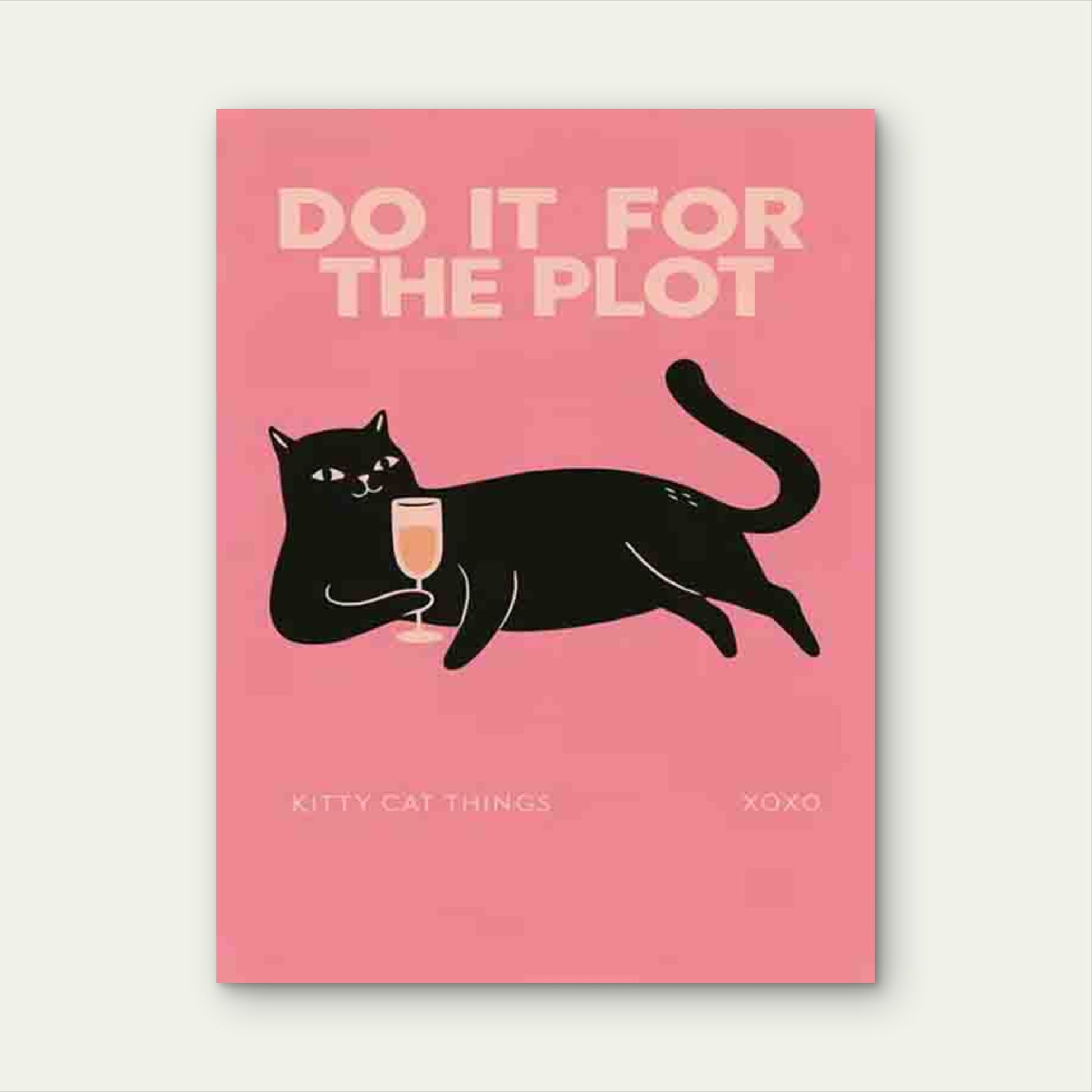 Chic Cat Artwork Modern Retro 40x60cm Metal Print Ready to Hang - Bella Home Decor