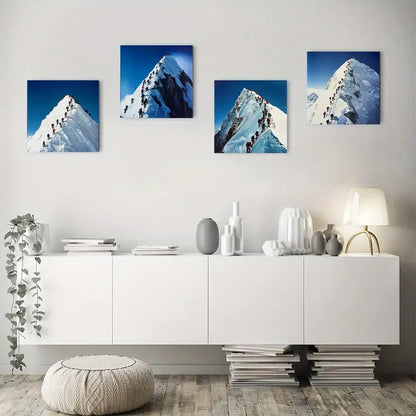 4pcs Vintage Abstract Canvas Painting Art Print Wall Art Canvas Framed