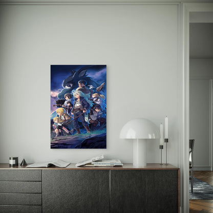 Warriors Clashing Anime Battles 60x90cm Metal Print Ready to Hang