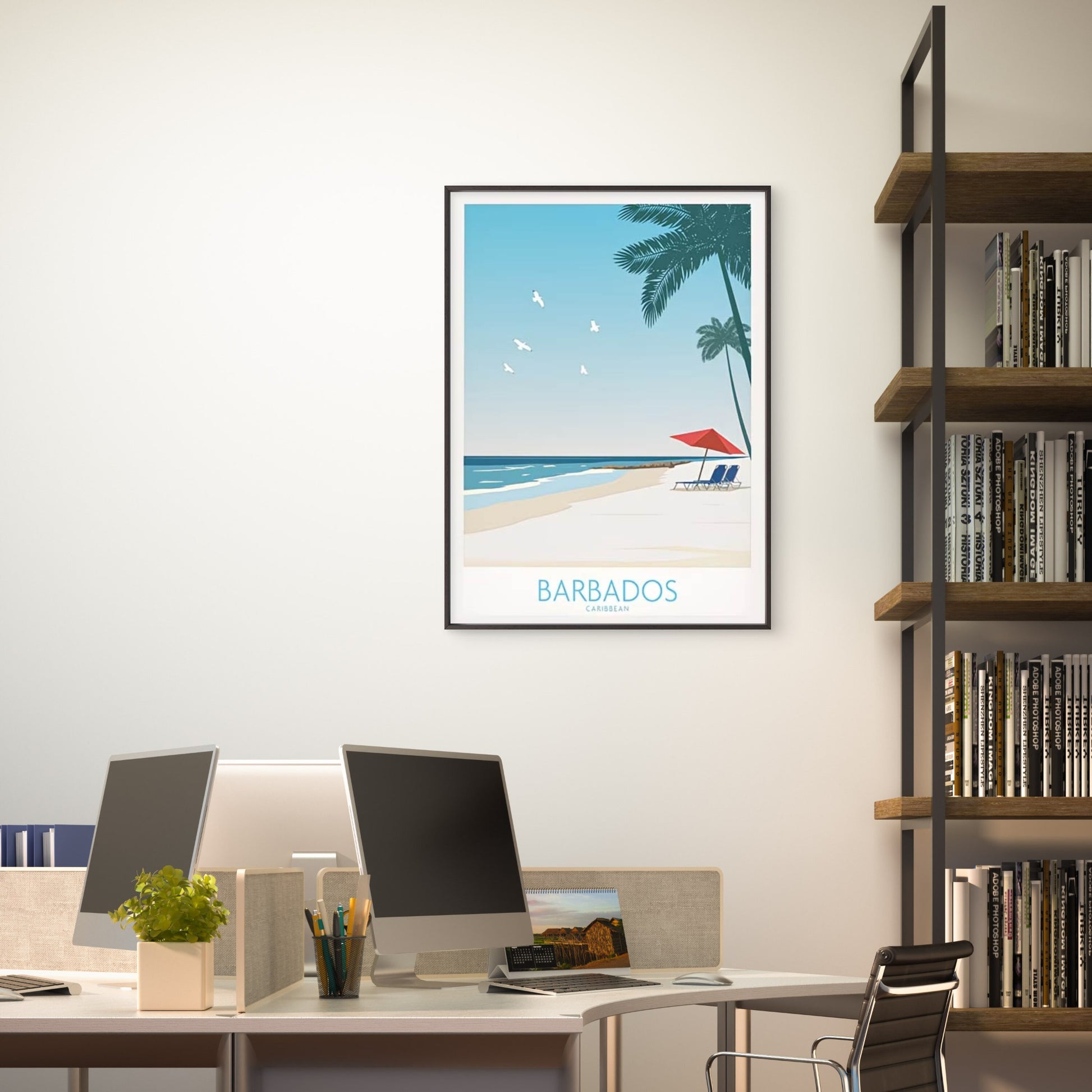 Serene Tropical Escape to Beautiful Barbados Travel Poster Print Wall Art - Bella Home Decor