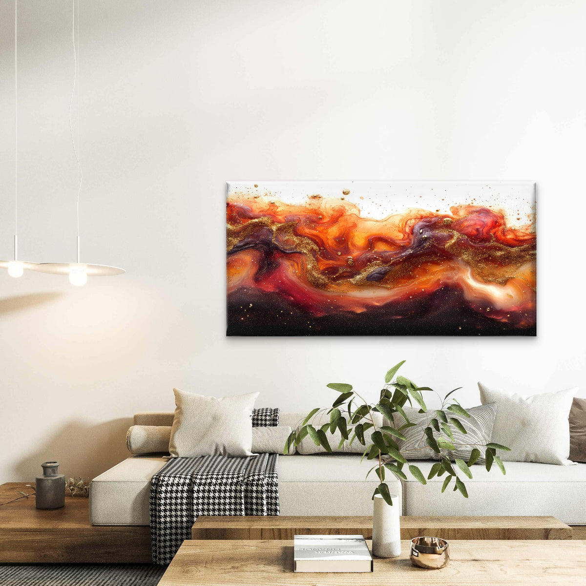 Abstract Painting Galaxy Wall Art Canvas Office Home Room Framed 120x60cm