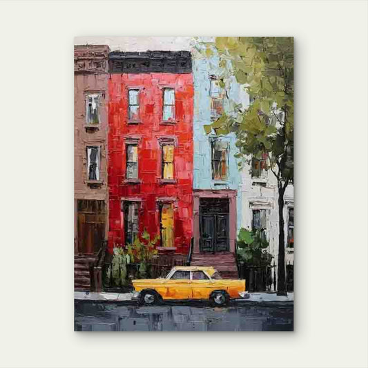 New York Art, Retro NYC Metal Print Ready to Hang