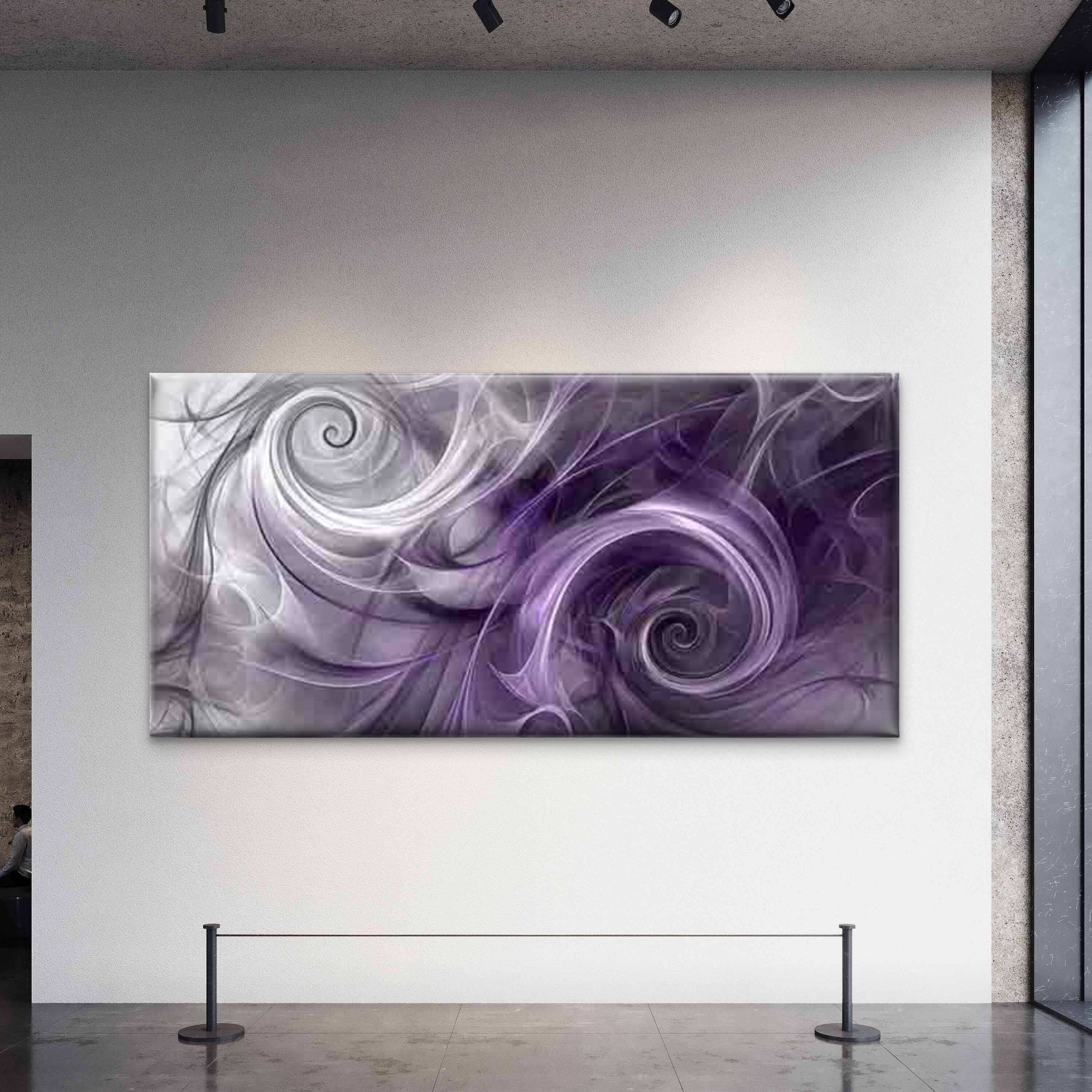 Abstract Swirl Design Wall Art Canvas Office Home Room Framed 120x60cm - Bella Home Decor