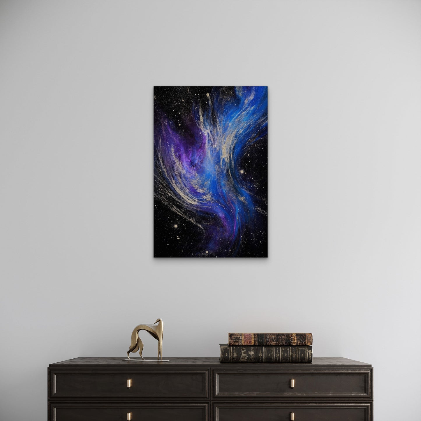 Modern Abstract Celestial Milky Way Art 40x60cm Metal Print Ready to Hang