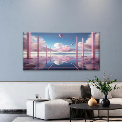 Beautiful Geometric Shapes Wall Art Canvas Office Home Room Framed 120x60cm - Bella Home Decor