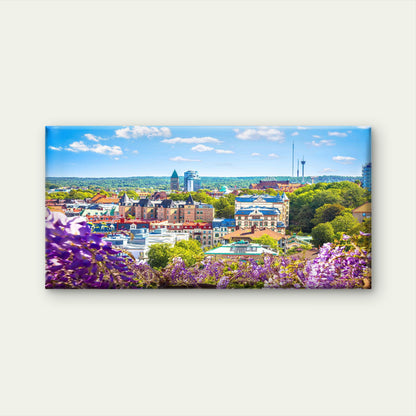 Sweden City Skyline Wall Art Canvas Office Home Room Framed 120x60cm