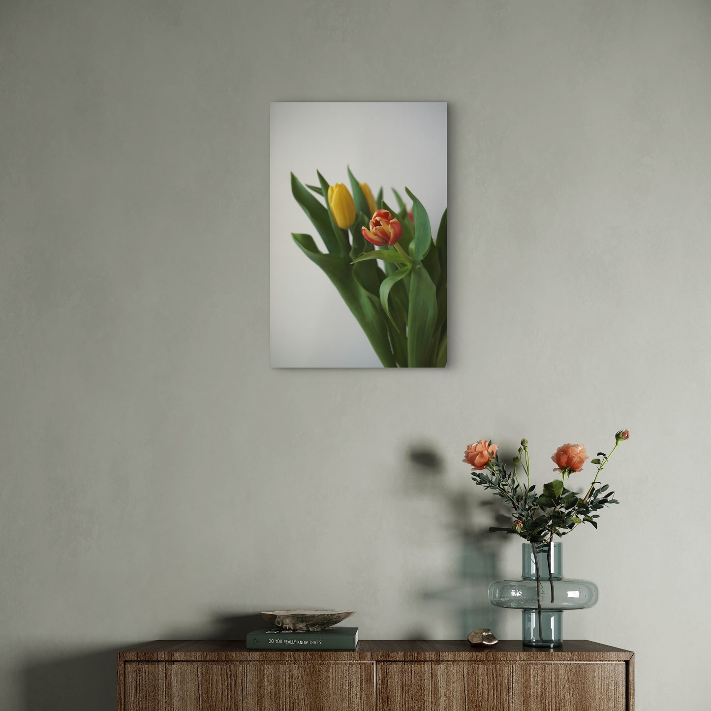 Bouquet Of Tulips 40x60cm Metal Print Ready to Hang