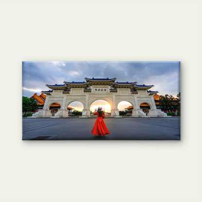 Exploring Taipei in Taiwan Wall Art Canvas Office Home Room Framed 120x60cm