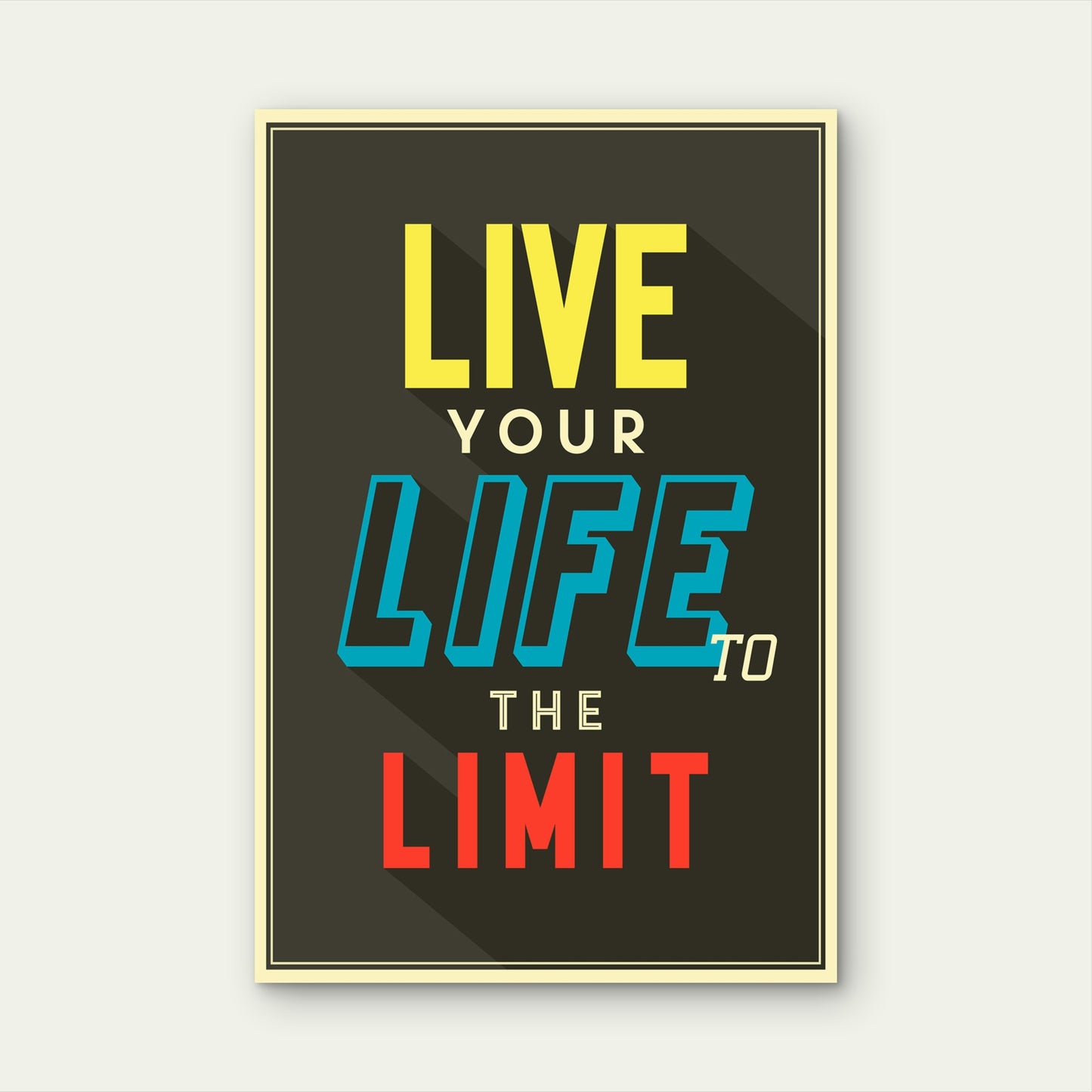 Live Life To The Limit Retro Vintage 40x60cm Metal Print Ready to Hang