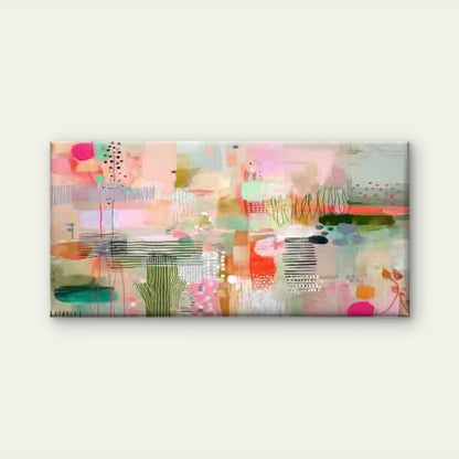 Abstract Geometric Designs Wall Art Canvas Office Home Room Framed 120x60cm - Bella Home Decor
