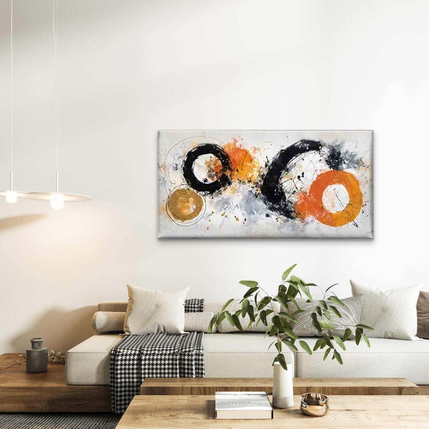 Cosmic Explosion of Colors Wall Art Canvas Office Home Room Framed 120x60cm - Bella Home Decor