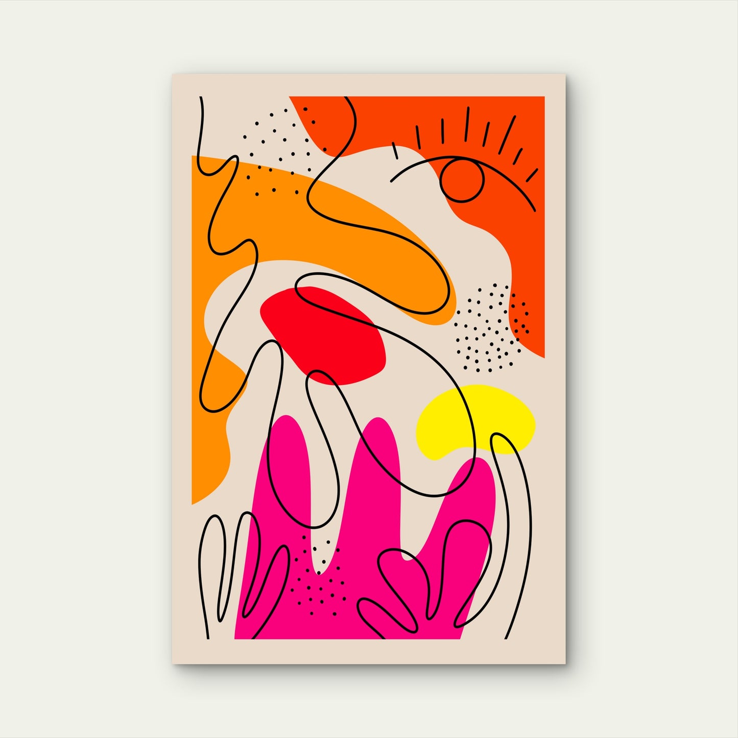 Abstract Bohemian-Style Digital Art 40x60cm Metal Print Ready to Hang