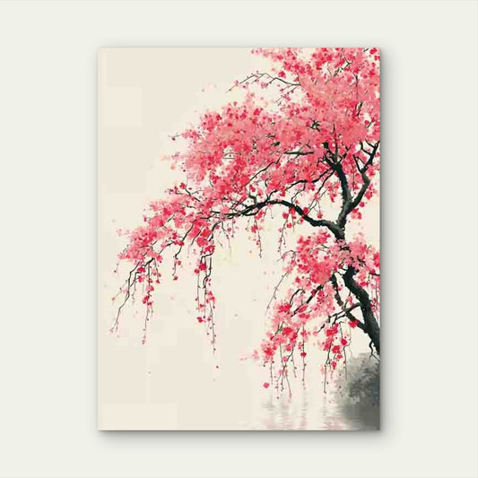Depicting Cherry Blossoms Japanese Zen 60x90cm Metal Print Ready to Hang