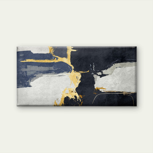 Nordic Black Navy Blue Gold Wall Art Canvas Office Home Room Framed 120x60cm