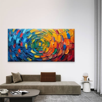 Abstract Oil Paint Texture Wall Art Canvas Office Home Room Framed 120x60cm
