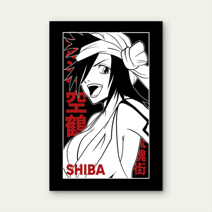 Manga Warrior Typography 60x90cm Metal Print Ready to Hang