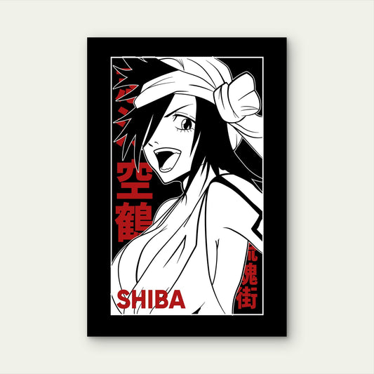 Manga Warrior Typography 60x90cm Metal Print Ready to Hang