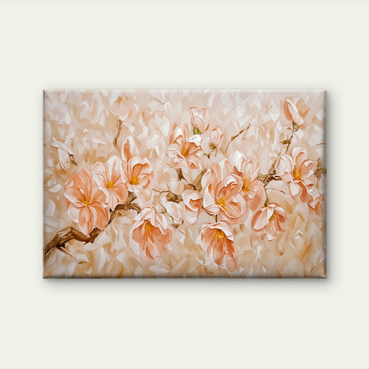 Orange Flower Branch Painting Wall Art Decor 100% Australian Made