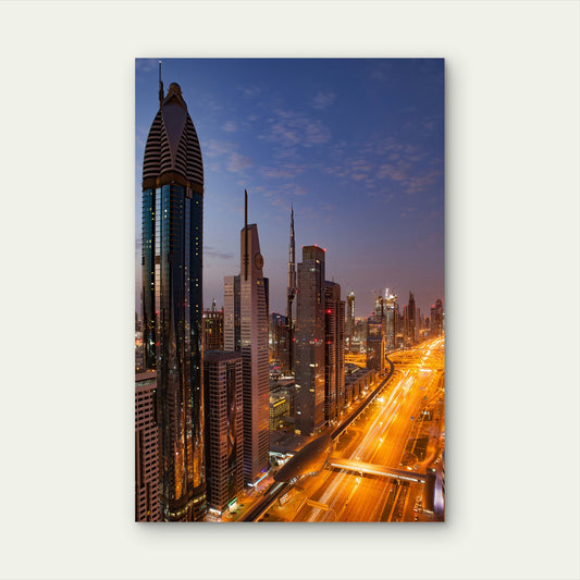 Cool Winter Morning In Dubai 60x90cm Metal Print Ready to Hang