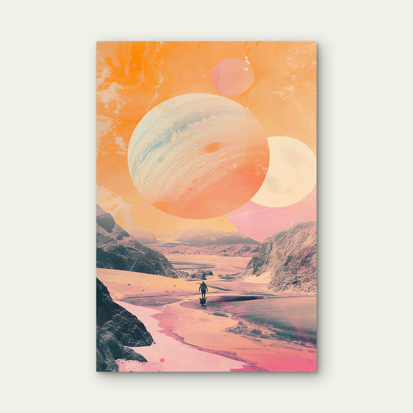 Master Flame Space Themed Classic Aesthetic 60x90cm Metal Print Ready to Hang