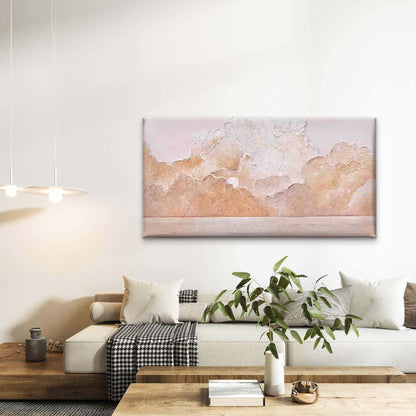 Pastel Clouds Painting in Soft Wall Art Canvas Office Home Room Framed 120x60cm - Bella Home Decor