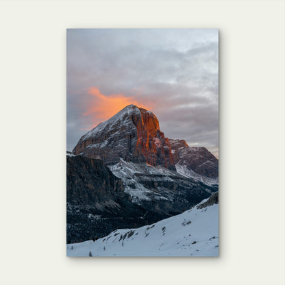 Tofana di Rozes at Sunrise in the Dolomites 60x90cm Metal Print Ready to Hang