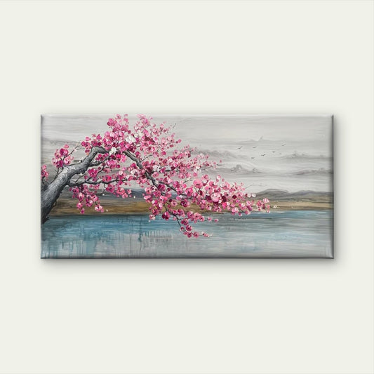 Plum Blossom Landscape Wall Art Canvas Office Home Room Framed 120x60cm