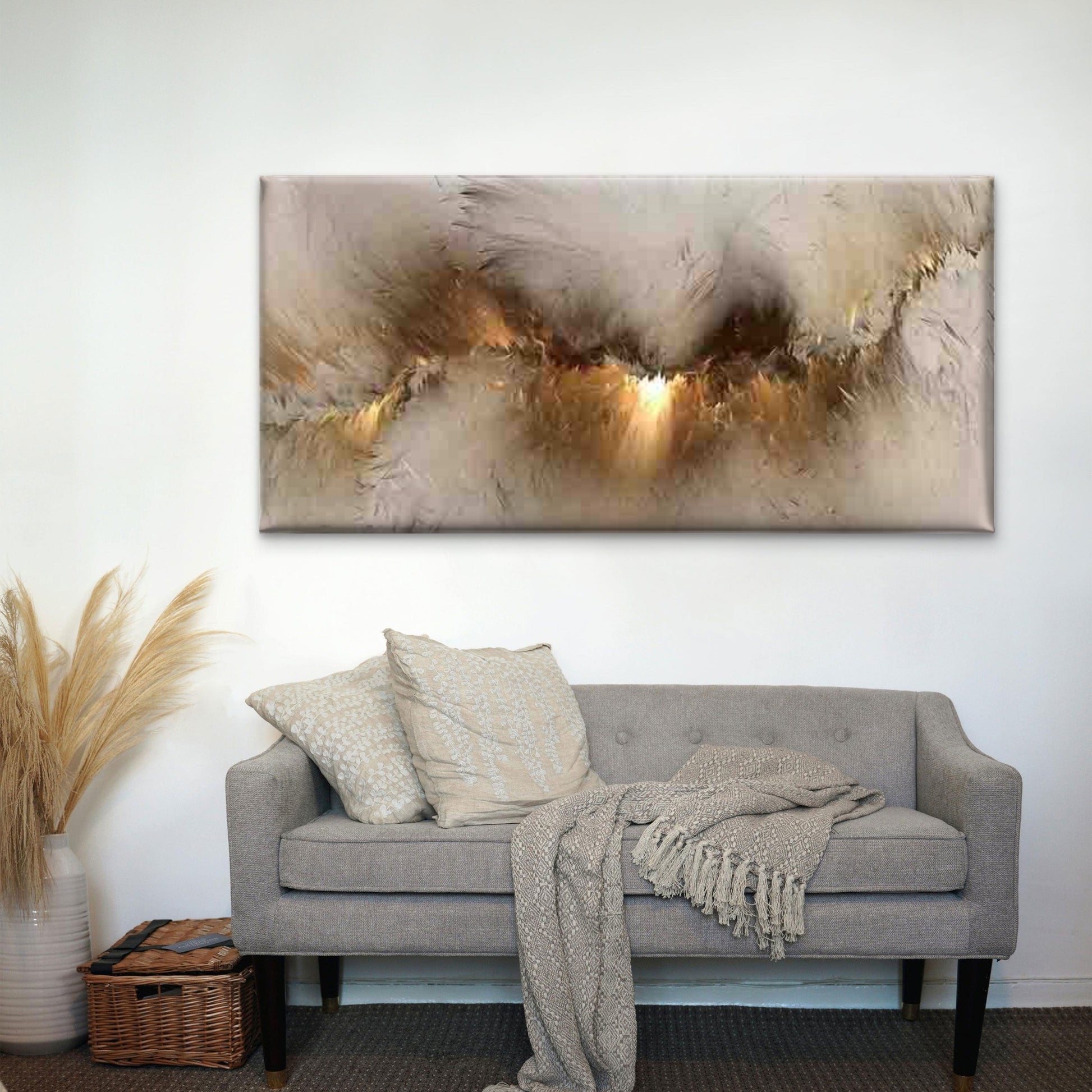Spectacular Thunder Clouds Wall Art Canvas Office Home Room Framed 120x60cm - Bella Home Decor