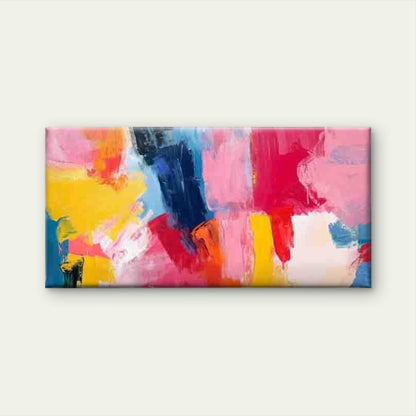 Abstract Vibrant Palette Wall Art Canvas Office Home Room Framed 120x60cm - Bella Home Decor