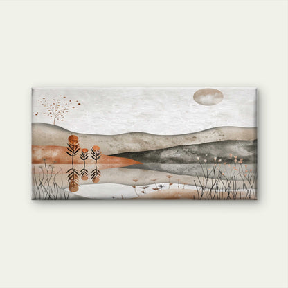 Minimalist Boho Desert Land Wall Art Canvas Office Home Room Framed 120x60cm