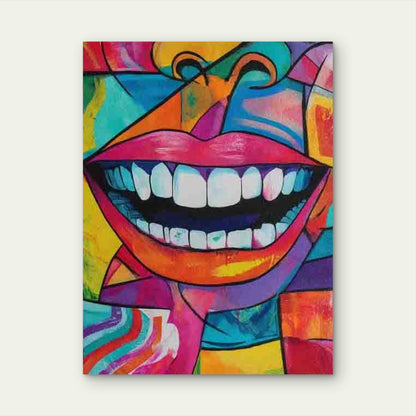 Vibrant Braces in a Pop Art Style 60x90cm Metal Print Ready to Hang