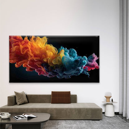 Abstract Multicolor Smoke Wall Art Canvas Office Home Room Framed 120x60cm