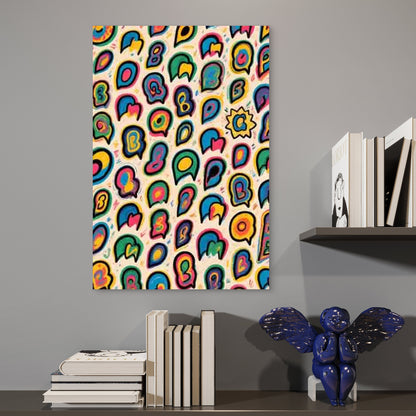 Abstract Colorful Patterns 60x90cm Metal Print Ready to Hang - Bella Home Decor