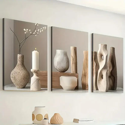 3pcs Modern Simple Light Luxury Abstract Art Wall Art Set Canvas Unframed - High Quality Print 100% Australian Made Wall Canvas
