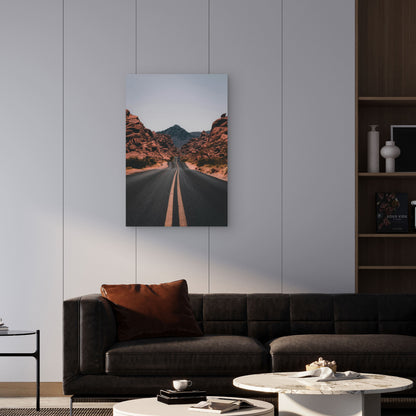 Scenic Road Through Valley Of Fire State Park 40x60cm Metal Print Ready to Hang