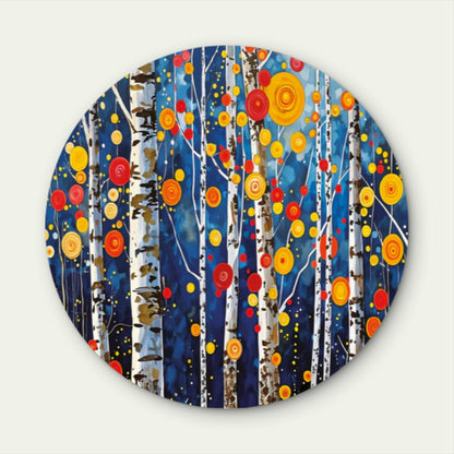 Vibrant Blooming Flower Forest Acrylic Glass Rounded Print Tempered Glass Wall Art 100% Made in Australia Ready to Hang