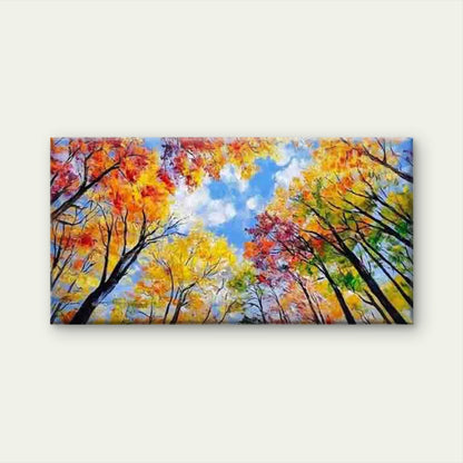 Abstract with Vibrant Autumn Wall Art Canvas Office Home Room Framed 120x60cm - Bella Home Decor