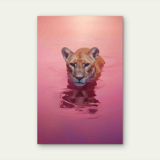 Lioness Head Background Metal Print Ready to Hang