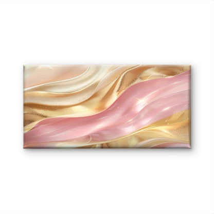 Rose Fluidic Chiffon Aureate Wall Art Canvas Office Home Room Framed 120x60cm
