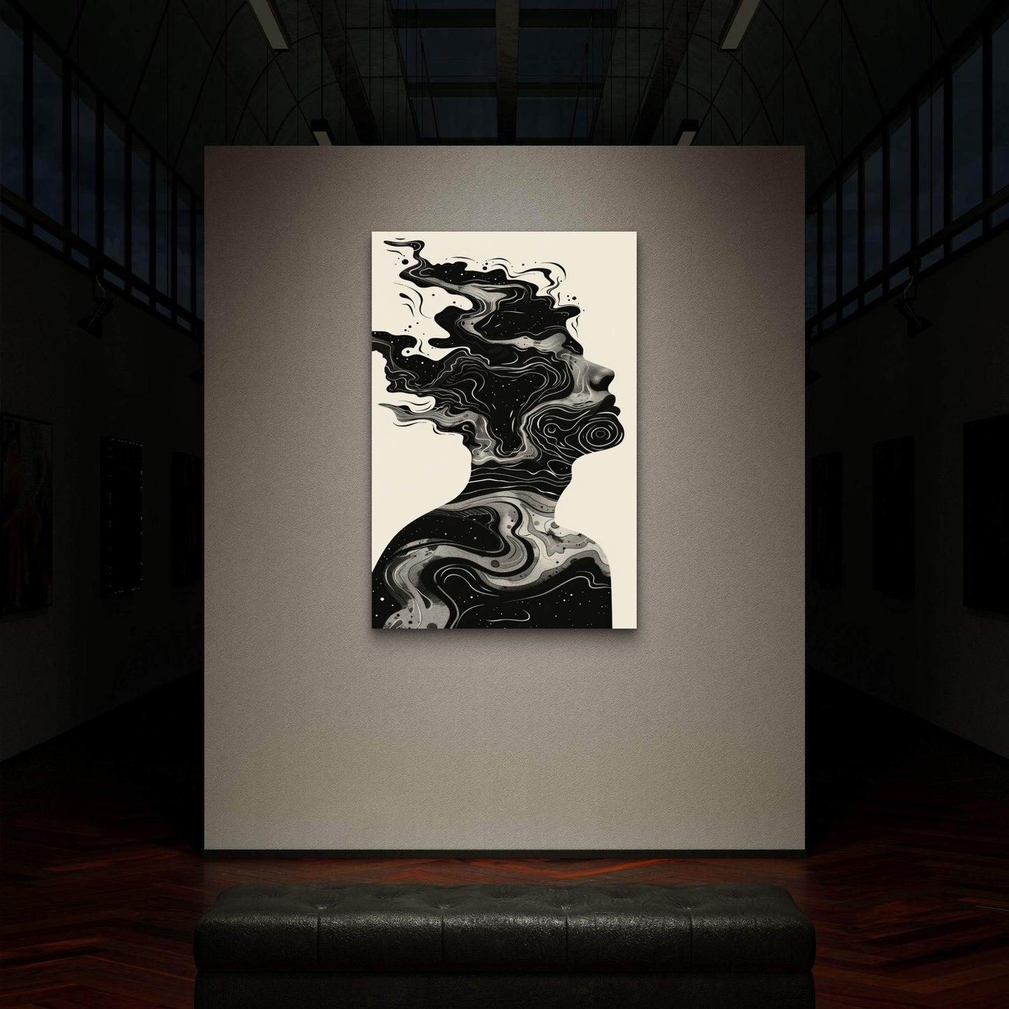 Digital Art Style Illustration Mental Health Day Awareness 60x90cm Metal Print Ready to Hang