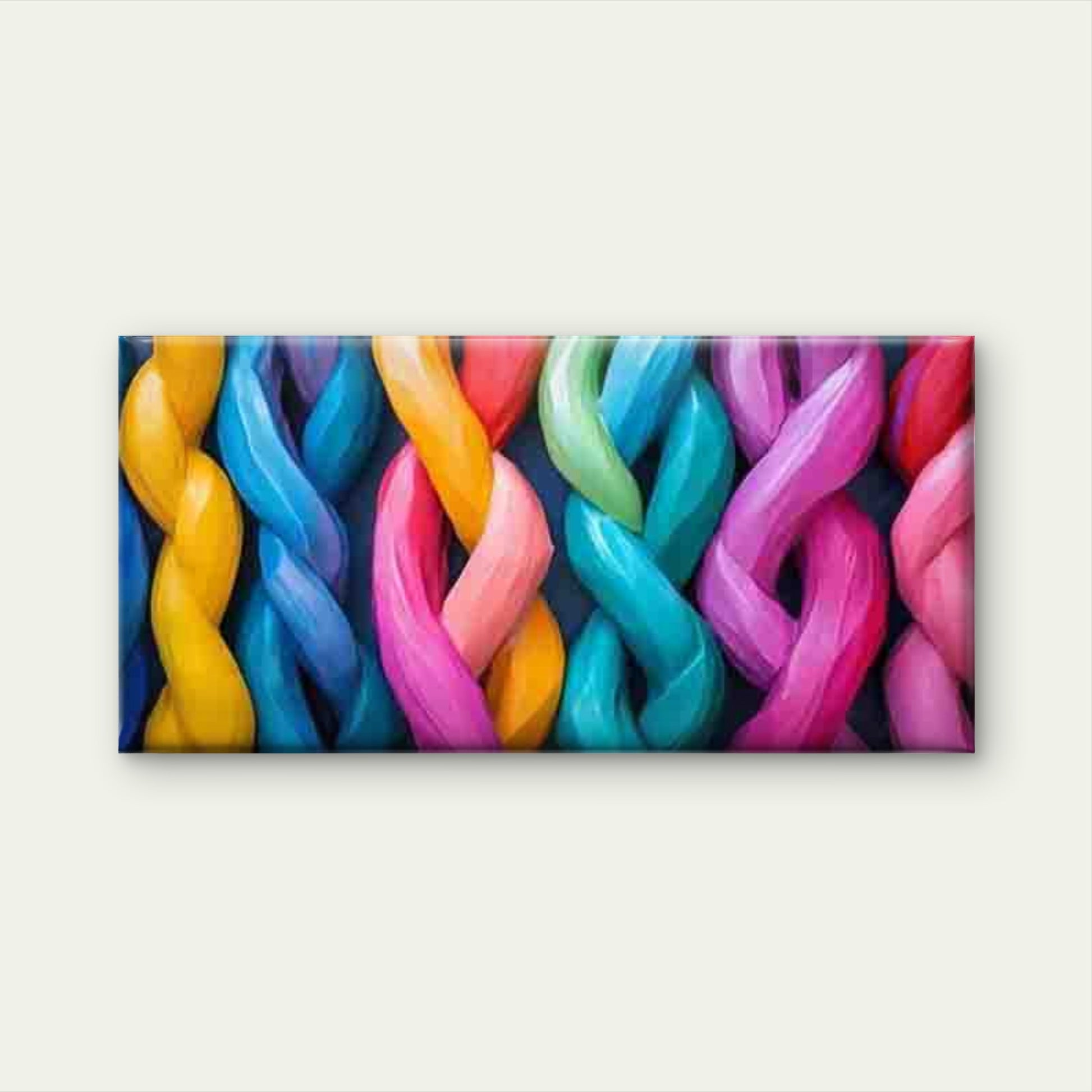 Colorful Distorted Modern Abstr Wall Art Canvas Office Home Room Framed 120x60cm - Bella Home Decor