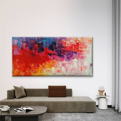 Abstract Brushstroke Painting Wall Art Canvas Office Home Room Framed 120x60cm